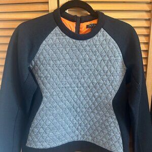 Rag & Bone black and gray quilted sweatshirt